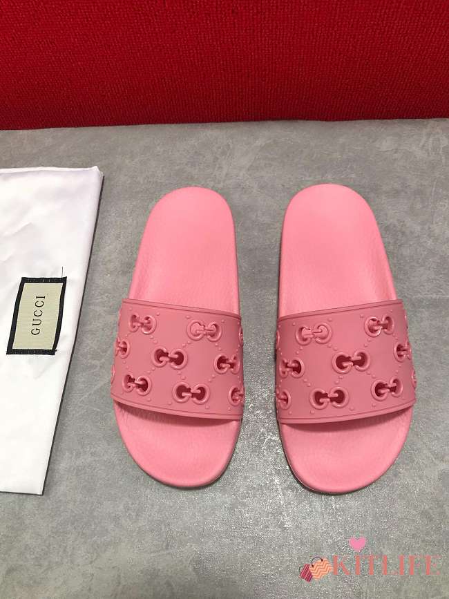 Forubags-38  Gucci Women's Rubber GG Slide Sandal Style ‎573922 JDR00 5846 - 1