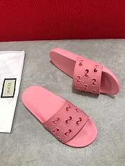Forubags-38  Gucci Women's Rubber GG Slide Sandal Style ‎573922 JDR00 5846 - 4