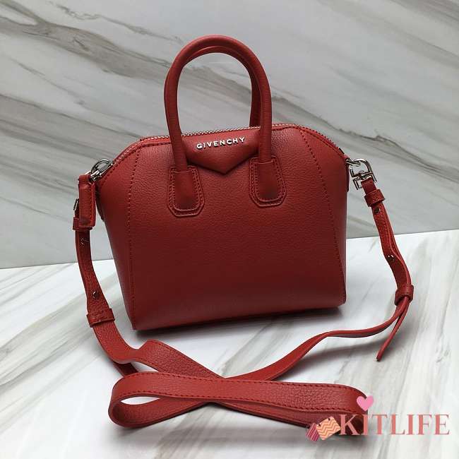 Givenchy Mini Antigona Red Handbag 22*20*13cm - 1