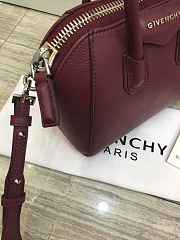 Givenchy Mini Antigona In Burgundy Handbag 22*20*13cm - 5