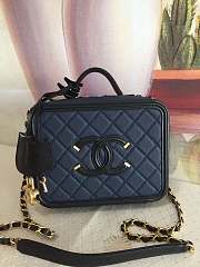 Chanel Vanity Bag Blue 21cm - 1