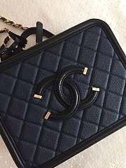 Chanel Vanity Bag Blue 21cm - 4