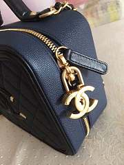 Chanel Vanity Bag Blue 21cm - 5