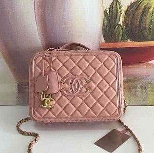 Chanel Vanity Bag Pink 21cm