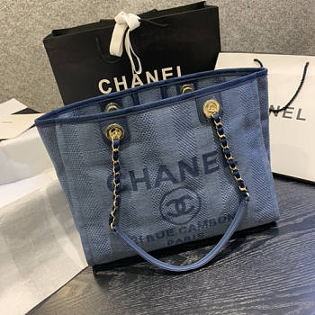  Forubags-21 Chanel Canvas Large Deauville Shopping Bag