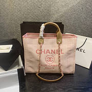 Forubags-22 Chanel Canvas Large Deauville Shopping Bag - 1