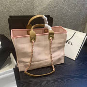 Forubags-22 Chanel Canvas Large Deauville Shopping Bag - 4