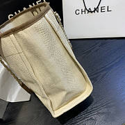 Forubags-27 Chanel Canvas Small Deauville Shopping Bag - 4