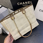 Forubags-27 Chanel Canvas Small Deauville Shopping Bag - 5