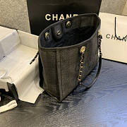 Forubags-28 Chanel Canvas Small Deauville Shopping Bag - 6