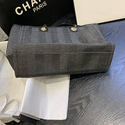 Forubags-28 Chanel Canvas Small Deauville Shopping Bag - 5