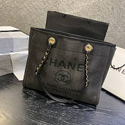 Forubags-28 Chanel Canvas Small Deauville Shopping Bag - 3