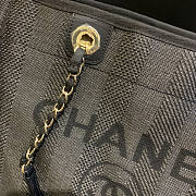 Forubags-28 Chanel Canvas Small Deauville Shopping Bag - 2