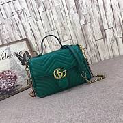 Forubags Gucci GG Marmont small top handle bag green 498110 - 1