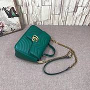 Forubags Gucci GG Marmont small top handle bag green 498110 - 5