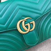Forubags Gucci GG Marmont small top handle bag green 498110 - 3