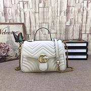 Gucci GG Marmont small top handle bag white 498110 - 1