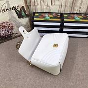 Gucci GG Marmont small top handle bag white 498110 - 2