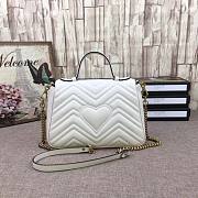 Gucci GG Marmont small top handle bag white 498110 - 5