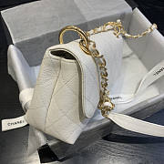 Forubags Chanel Caviar Leather Flap White 23-16-9cm - 5