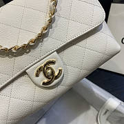 Forubags Chanel Caviar Leather Flap White 23-16-9cm - 6