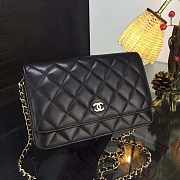 Chanel WOC Chain Bag Lambskin Gold Hardware - 1