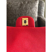 CHANEL FLAP RED CAVIAR BAG WITH GOLD HARDWARE 20CM - 4