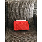 CHANEL FLAP RED CAVIAR BAG WITH GOLD HARDWARE 20CM - 6