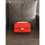 CHANEL FLAP RED CAVIAR BAG WITH GOLD HARDWARE 20CM - 5