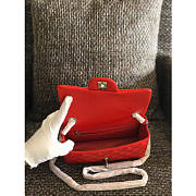 CHANEL FLAP RED CAVIAR BAG WITH SILVER HARDWARE 20CM - 6