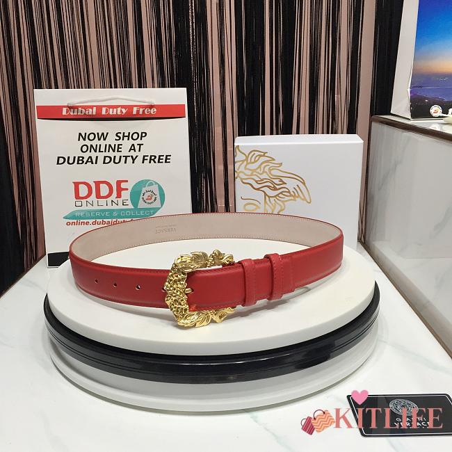 Versace Belts Red 3.5cm - 1