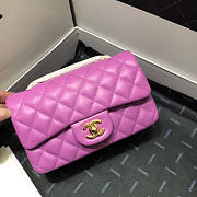 CHANEL FLAP BAG LAMBSKIN 20CM GOLD HARDWARE - 1