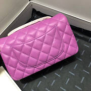 CHANEL FLAP BAG LAMBSKIN 20CM GOLD HARDWARE - 3