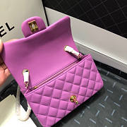 CHANEL FLAP BAG LAMBSKIN 20CM GOLD HARDWARE - 2