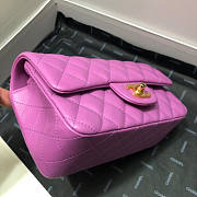 CHANEL FLAP BAG LAMBSKIN 20CM GOLD HARDWARE - 4