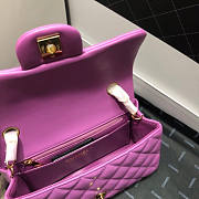CHANEL FLAP BAG LAMBSKIN 20CM GOLD HARDWARE - 5