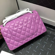 CHANEL FLAP BAG LAMBSKIN SILVER HARDWARE 25.5CM - 2