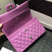 CHANEL FLAP BAG LAMBSKIN SILVER HARDWARE 25.5CM - 4