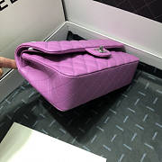 CHANEL FLAP BAG LAMBSKIN SILVER HARDWARE 25.5CM - 6