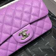 CHANEL FLAP BAG CAVIAR SILVER HARDWARE 20CM - 3