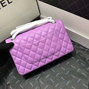 CHANEL FLAP BAG CAVIAR SILVER HARDWARE 25.5CM - 4