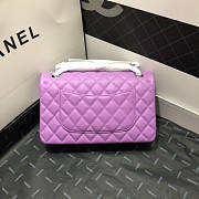 CHANEL FLAP BAG CAVIAR SILVER HARDWARE 25.5CM - 3