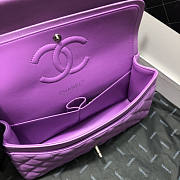 CHANEL FLAP BAG CAVIAR SILVER HARDWARE 25.5CM - 2