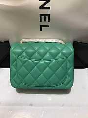 Chanel mini flap bag Lambskin & Gold-Tone Metal Green - 6