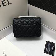 CHANEL FLAP BAG CAVIAR GOLD HARDWARE IN BLACK 17CM - 6