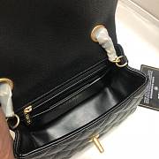 CHANEL FLAP BAG CAVIAR GOLD HARDWARE IN BLACK 17CM - 3