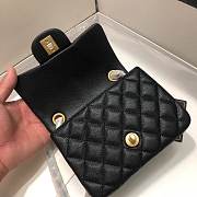 CHANEL FLAP BAG CAVIAR GOLD HARDWARE IN BLACK 17CM - 2