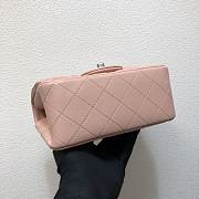  Forubags Chanel Mini Flap Pink Bag Lambskin Leather With Silver Hardware - 3