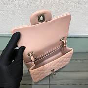  Forubags Chanel Mini Flap Pink Bag Lambskin Leather With Silver Hardware - 2