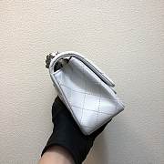 Forubags Chanel Mini Flap White Bag Lambskin Leather With Silver Hardware 17CM - 3